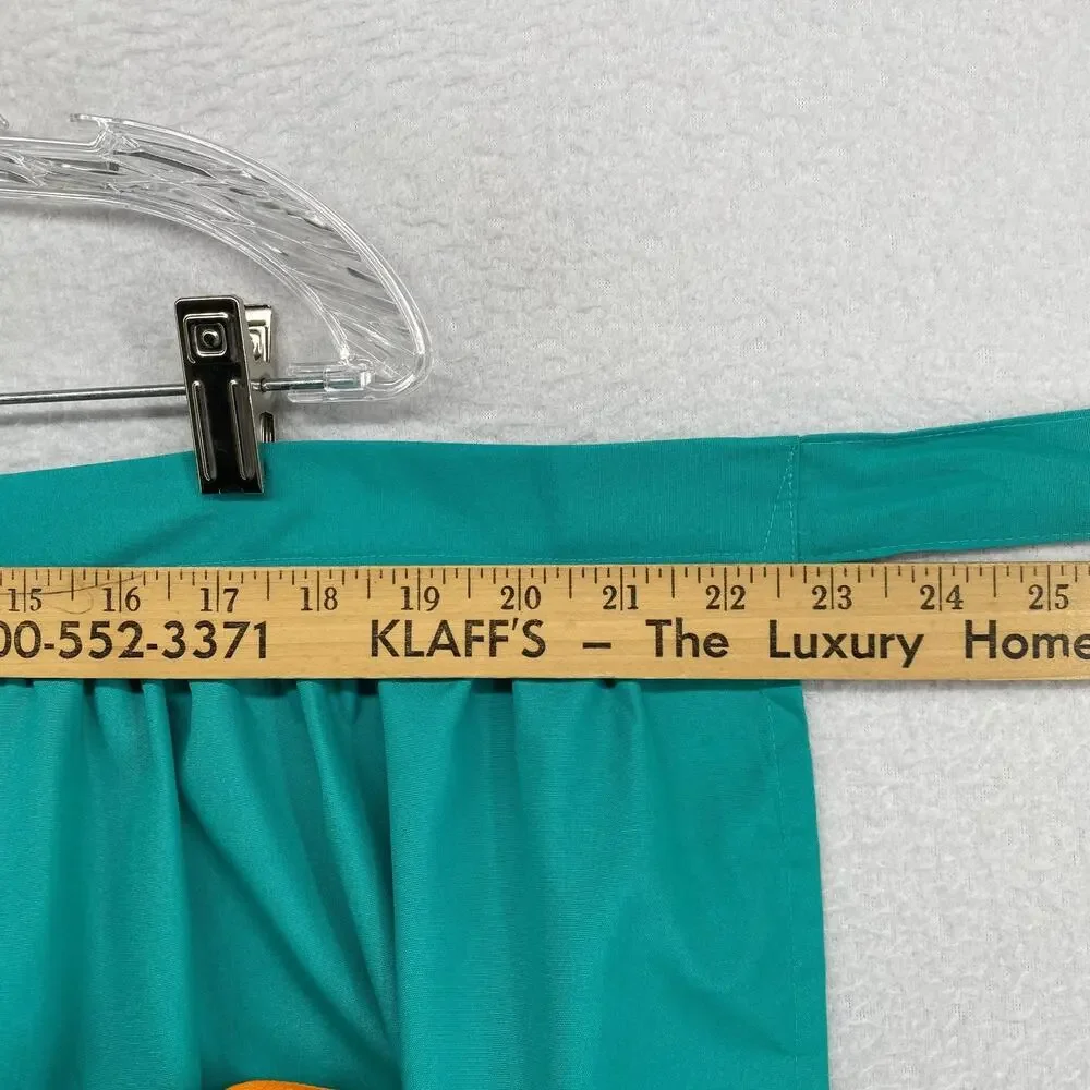 YVES SAINT LAURENT Waist Apron Womens OS Tie Waist Cotton Blend Green Japan VTG